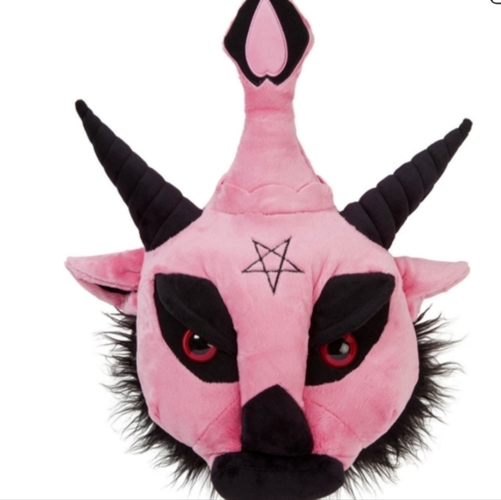 Killstar Kreeptures Throw Pillow Dark Lord Plush Bubblegum Pink